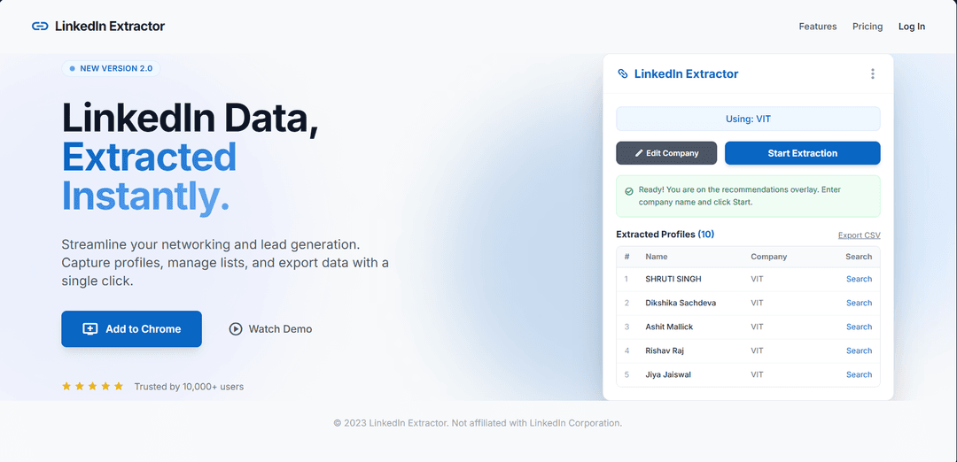 LinkedIn Profile Extractor